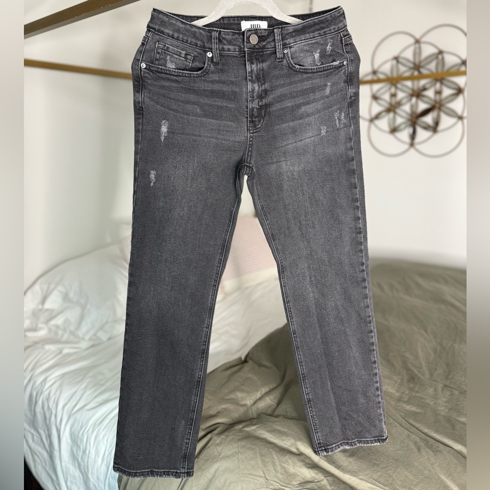 JBD Just Black Denim Distressed High Mid Rise Skinny Jeans Size 27 NWOT 90s Y2K